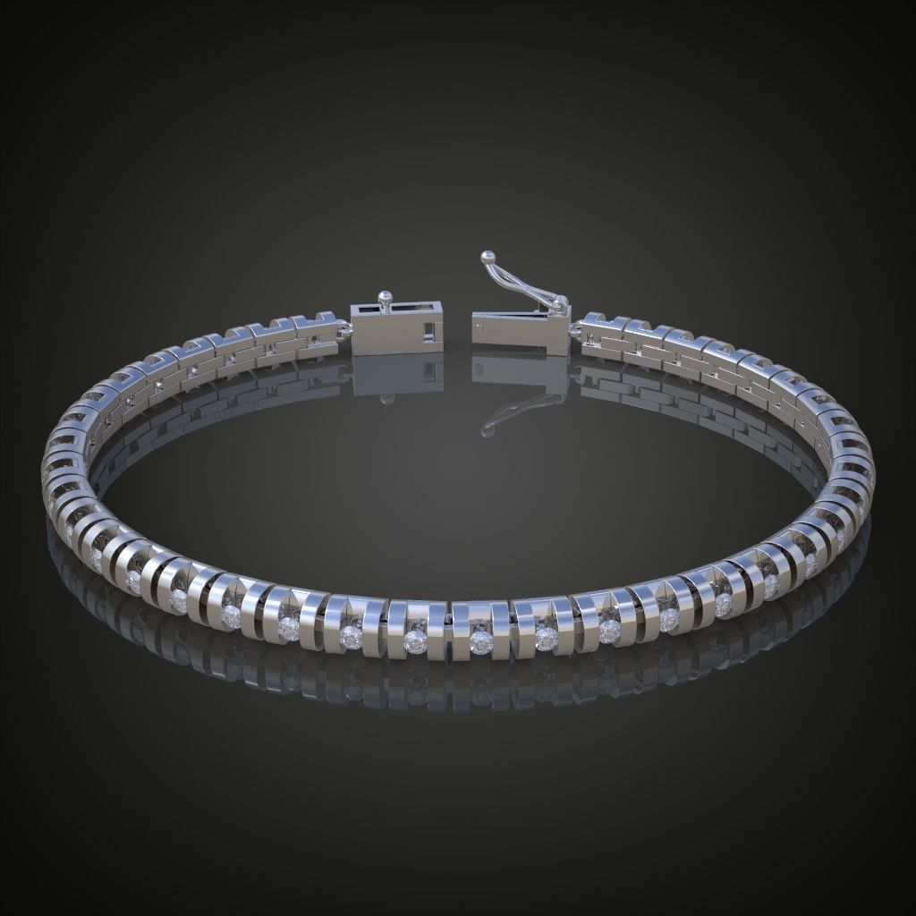 Exclusive Bracelet model 3D printable model 0019 3D print model_4