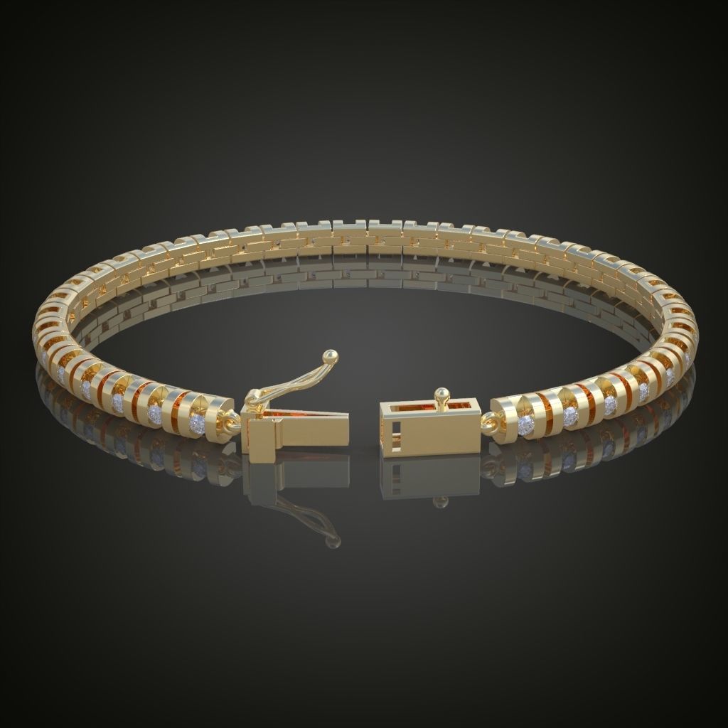 Exclusive Bracelet model 3D printable model 0019 3D print model_11