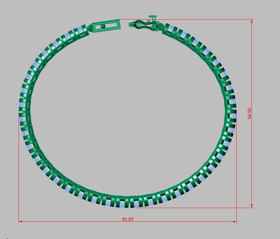 Exclusive Bracelet model 3D printable model 0019 3D print model_17