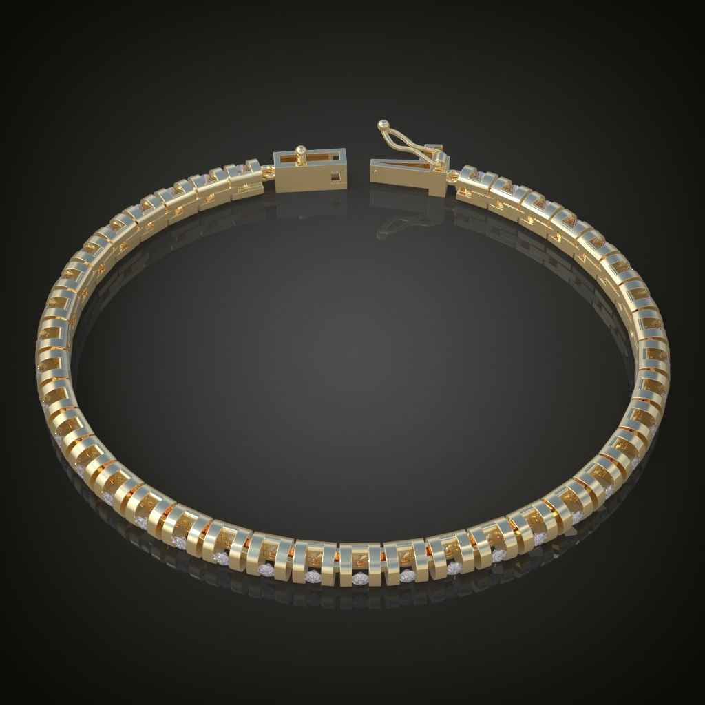Exclusive Bracelet model 3D printable model 0019 3D print model_2