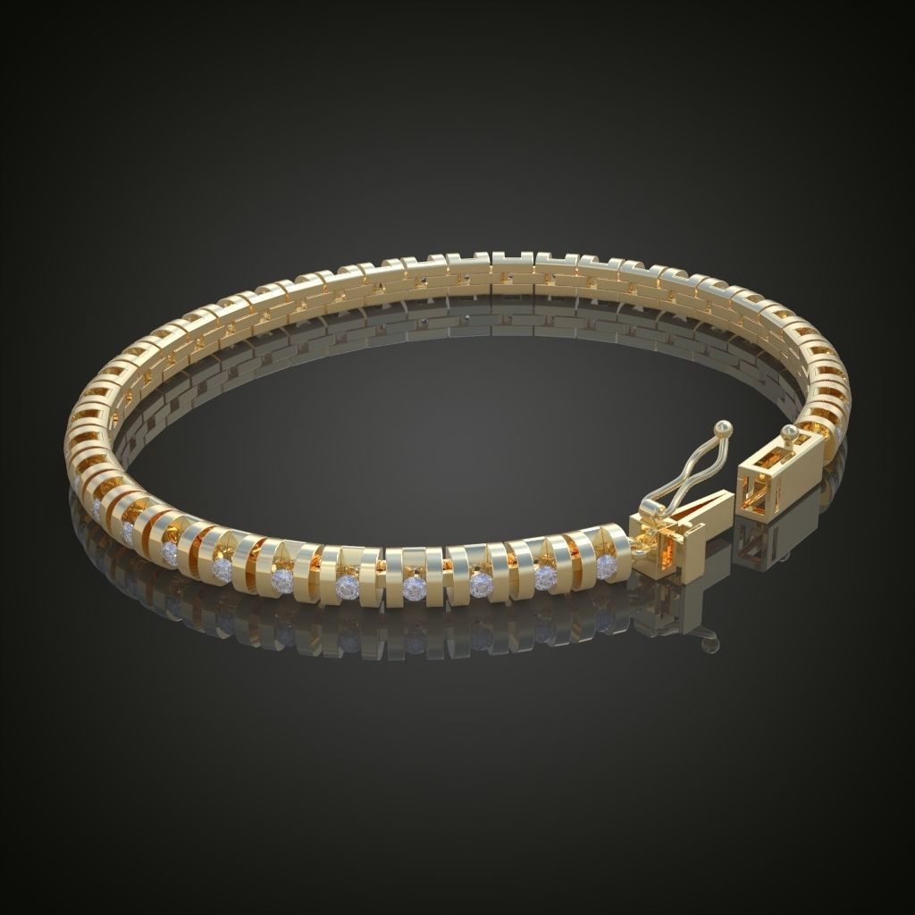 Exclusive Bracelet model 3D printable model 0019 3D print model_8