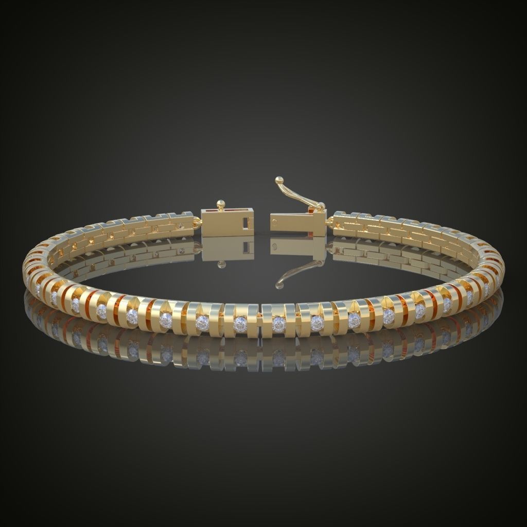 Exclusive Bracelet model 3D printable model 0019 3D print model_6