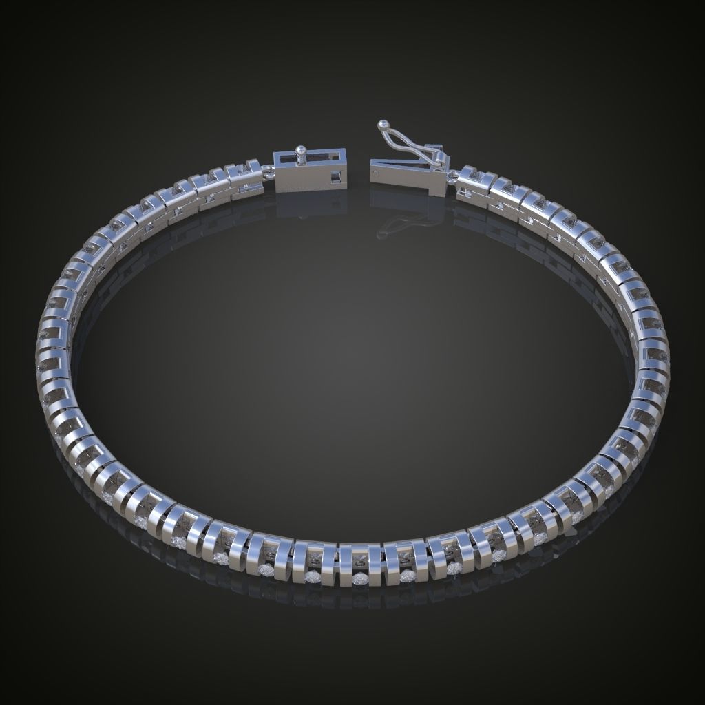 Exclusive Bracelet model 3D printable model 0019 3D print model_3