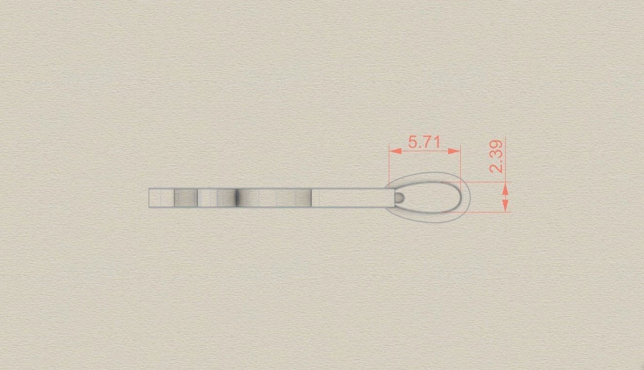 Model 857 Initial K Letter Pendant 3D print model_7