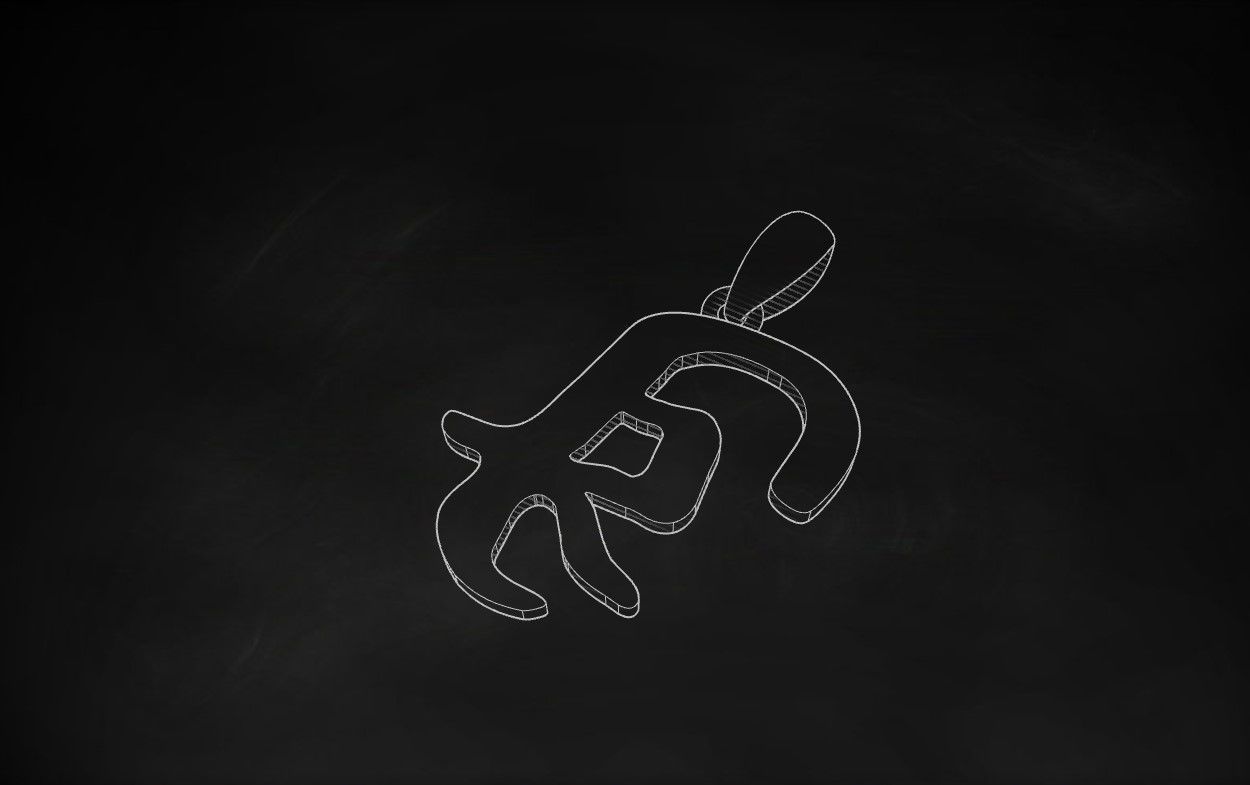 Model 857 Initial K Letter Pendant 3D print model_9