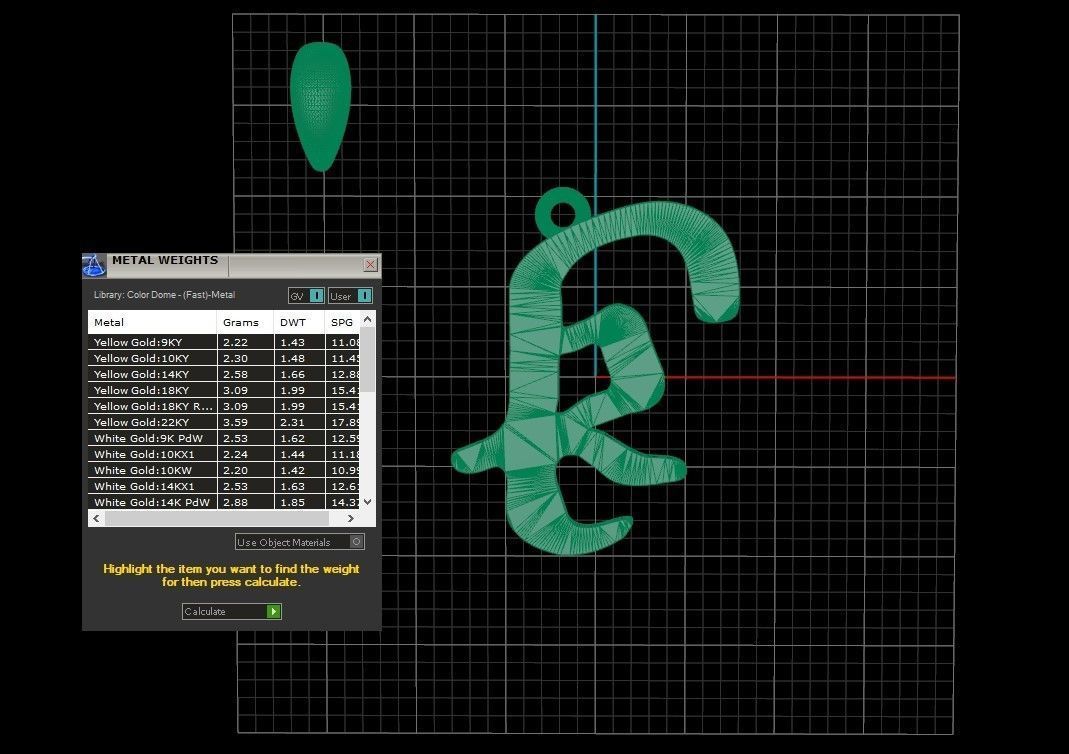 Model 857 Initial K Letter Pendant 3D print model_10