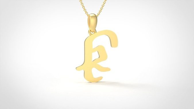 Model 857 Initial K Letter Pendant 3D print model