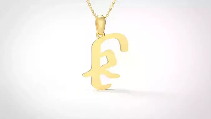 Model 857 Initial K Letter Pendant 3D print model