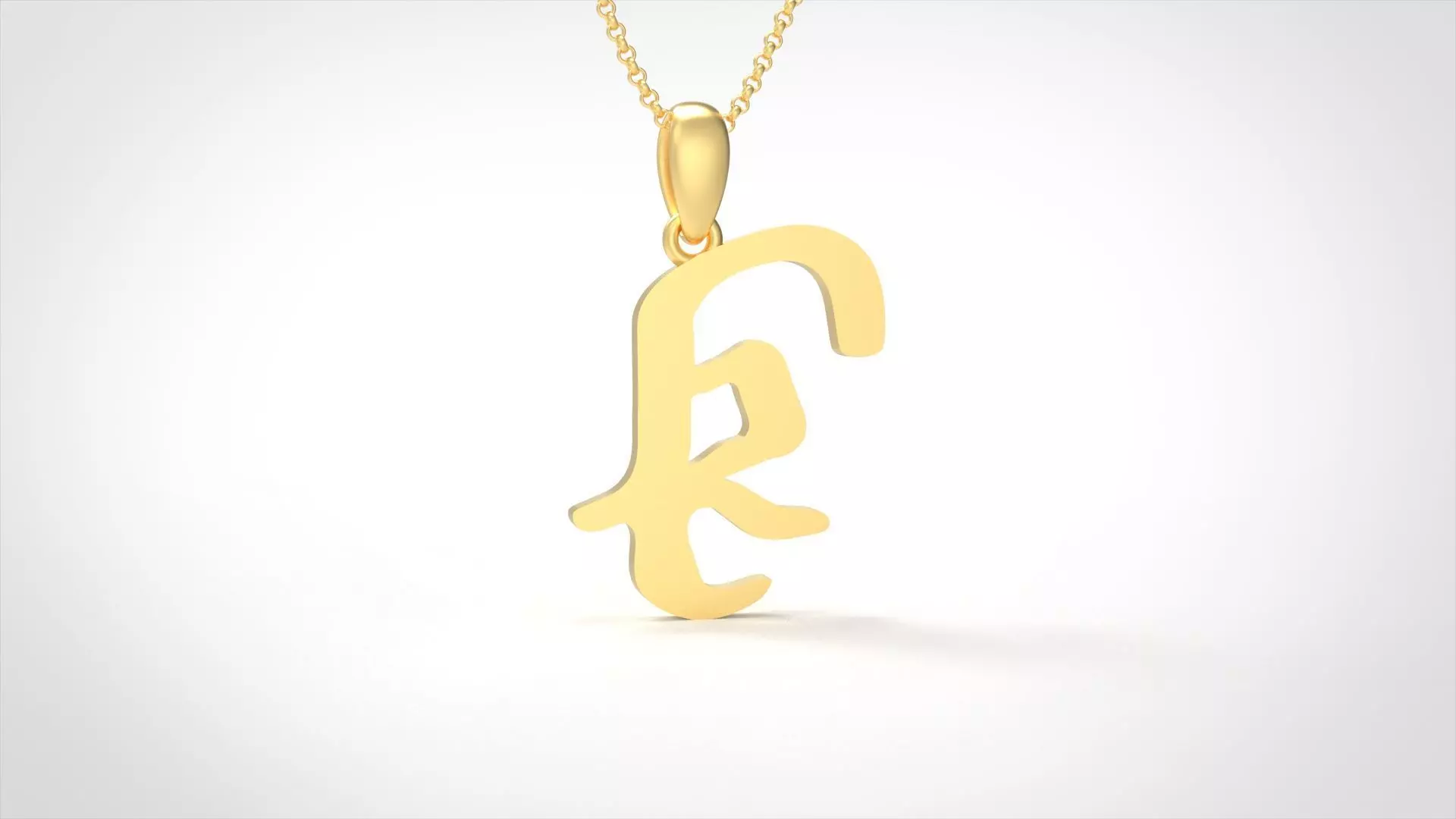 Model 857 Initial K Letter Pendant 3D print model_0