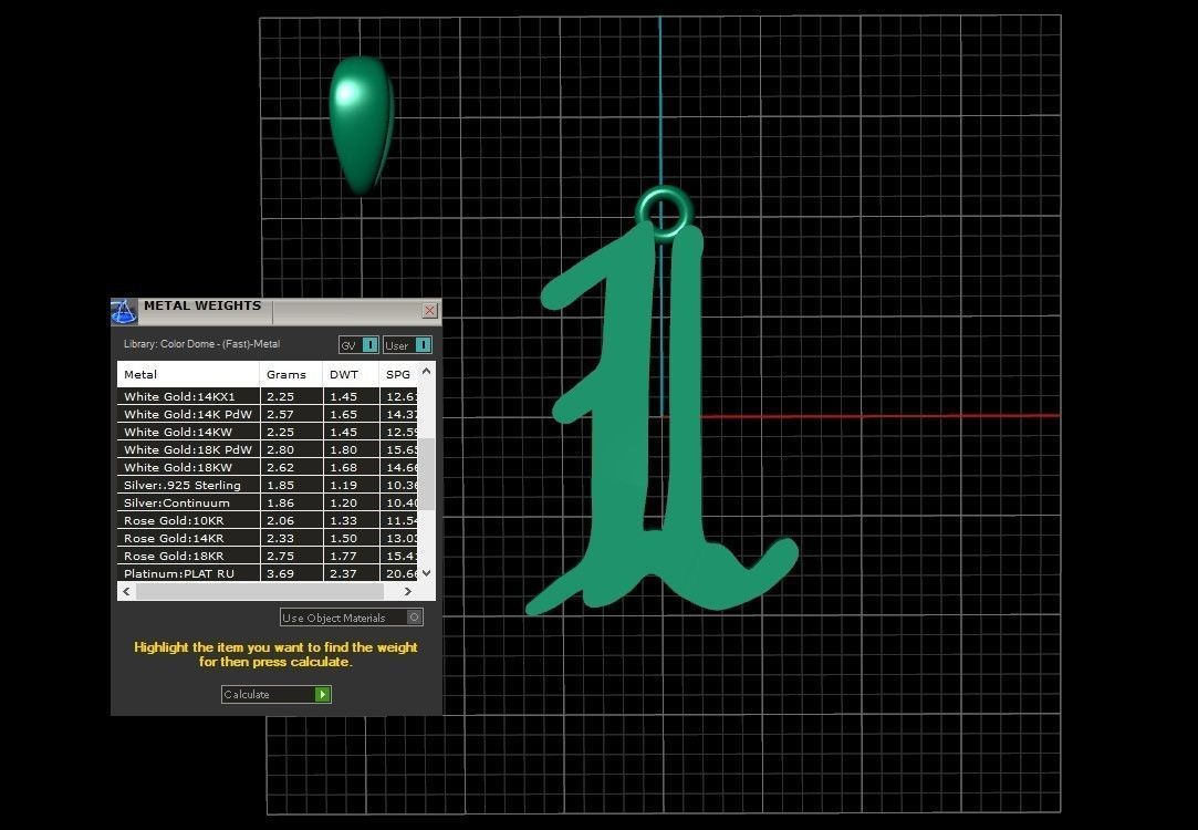 Model 858 Initial L Letter Pendant 3D print model_11