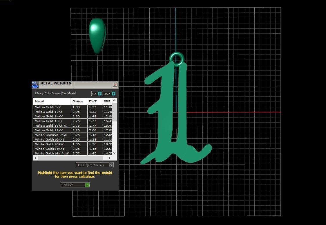 Model 858 Initial L Letter Pendant 3D print model_10