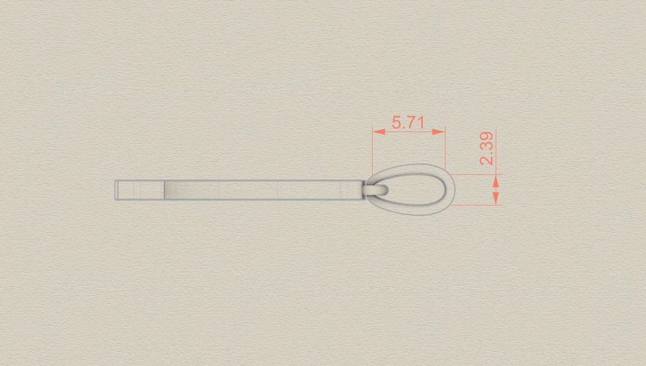 Model 858 Initial L Letter Pendant 3D print model_7