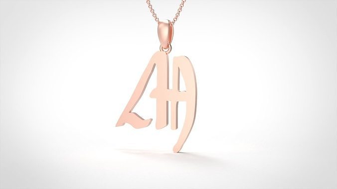 Model 859 Initial M Letter Pendant 3D print model