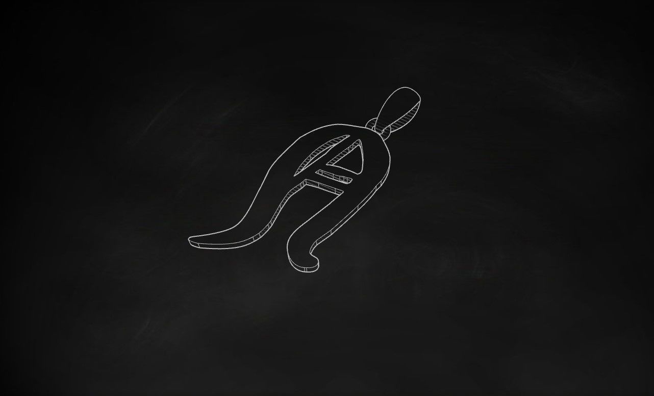 Model 860 Initial N Letter Pendant 3D print model_9