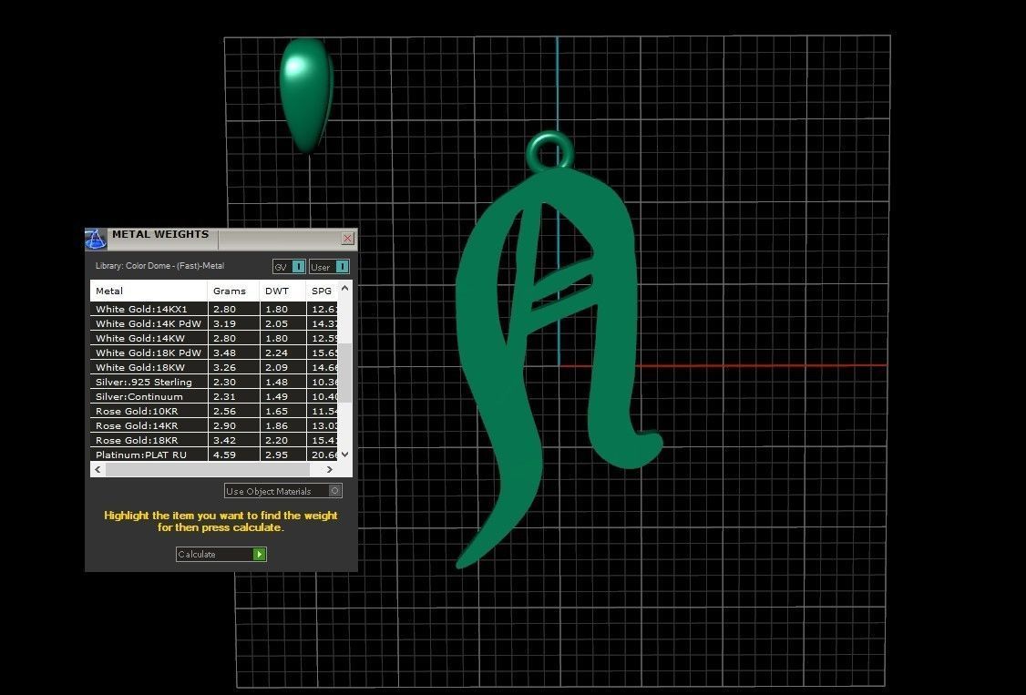 Model 860 Initial N Letter Pendant 3D print model_11