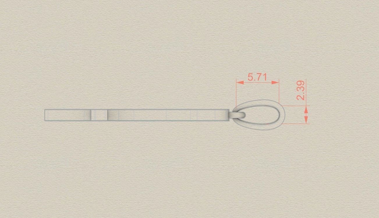 Model 860 Initial N Letter Pendant 3D print model_7