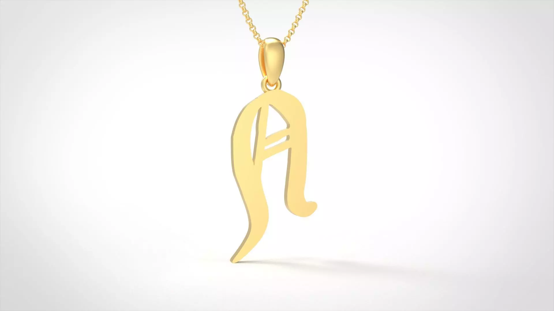 Model 860 Initial N Letter Pendant 3D print model_0