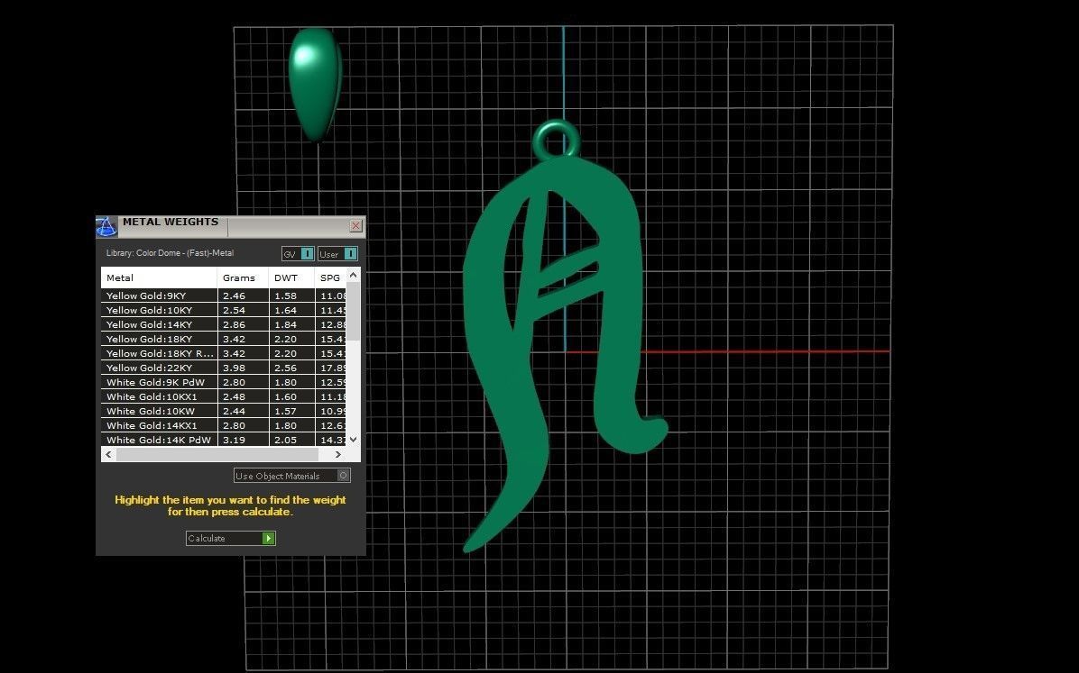 Model 860 Initial N Letter Pendant 3D print model_10