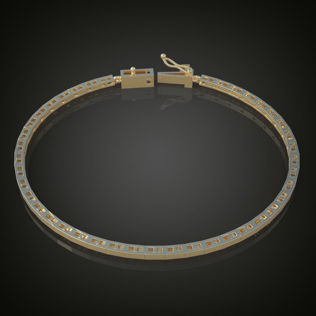 Exclusive Bracelet model 3D printable model 0021 3D print model_2