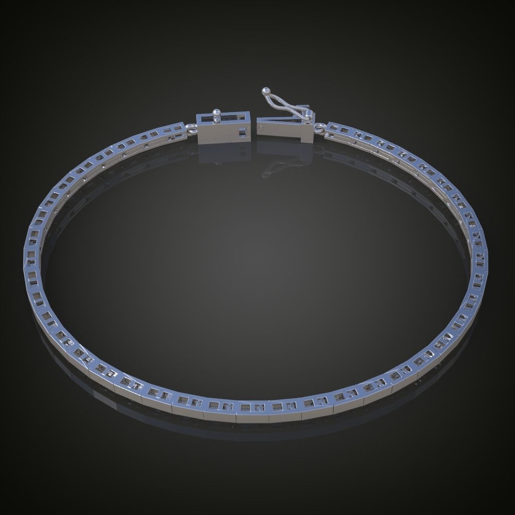 Exclusive Bracelet model 3D printable model 0021 3D print model_3