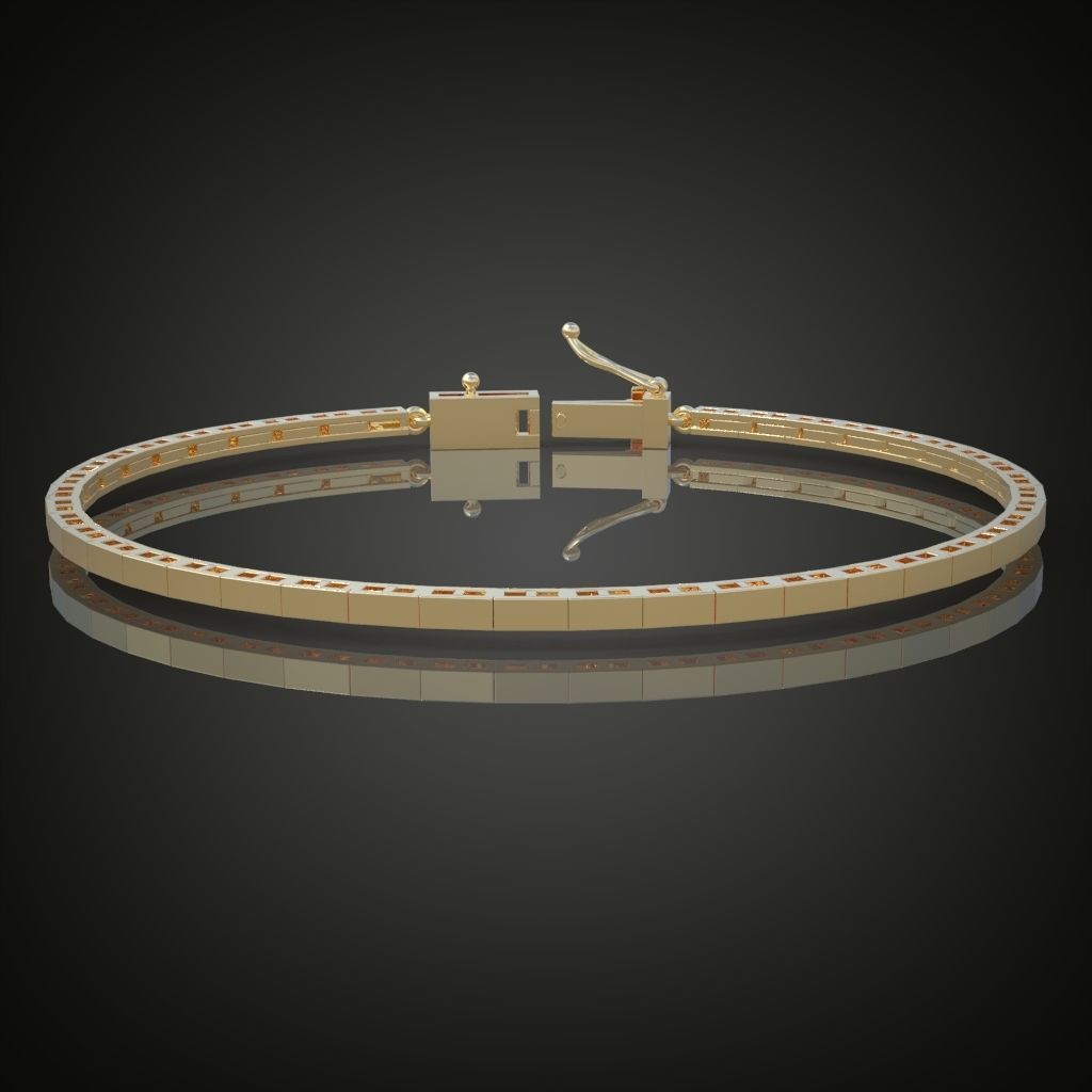 Exclusive Bracelet model 3D printable model 0021 3D print model_6