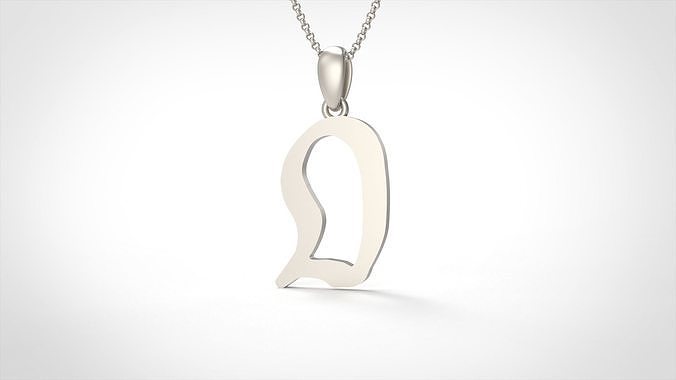 Model 861 Initial O Letter Pendan 3D print model