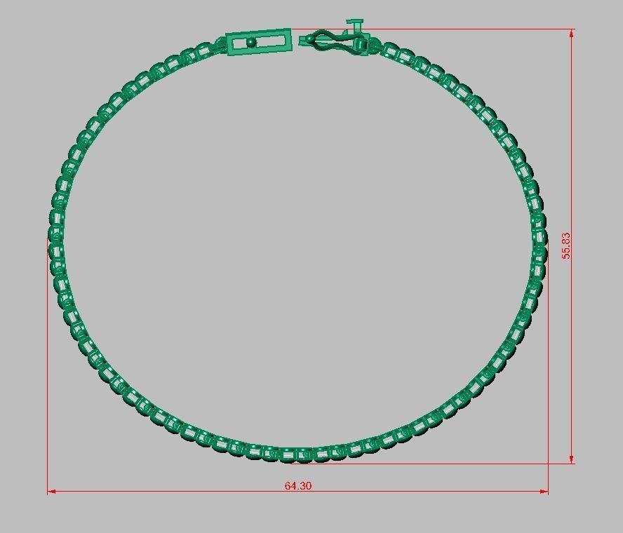 Exclusive Bracelet model 3D printable model 0022 3D print model_20