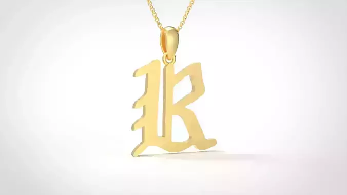 Model 863 Initial R Letter Pendant