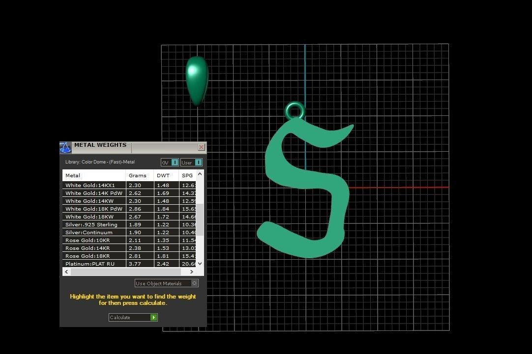 Model 864 Initial S Letter Pendant 3D print model_11