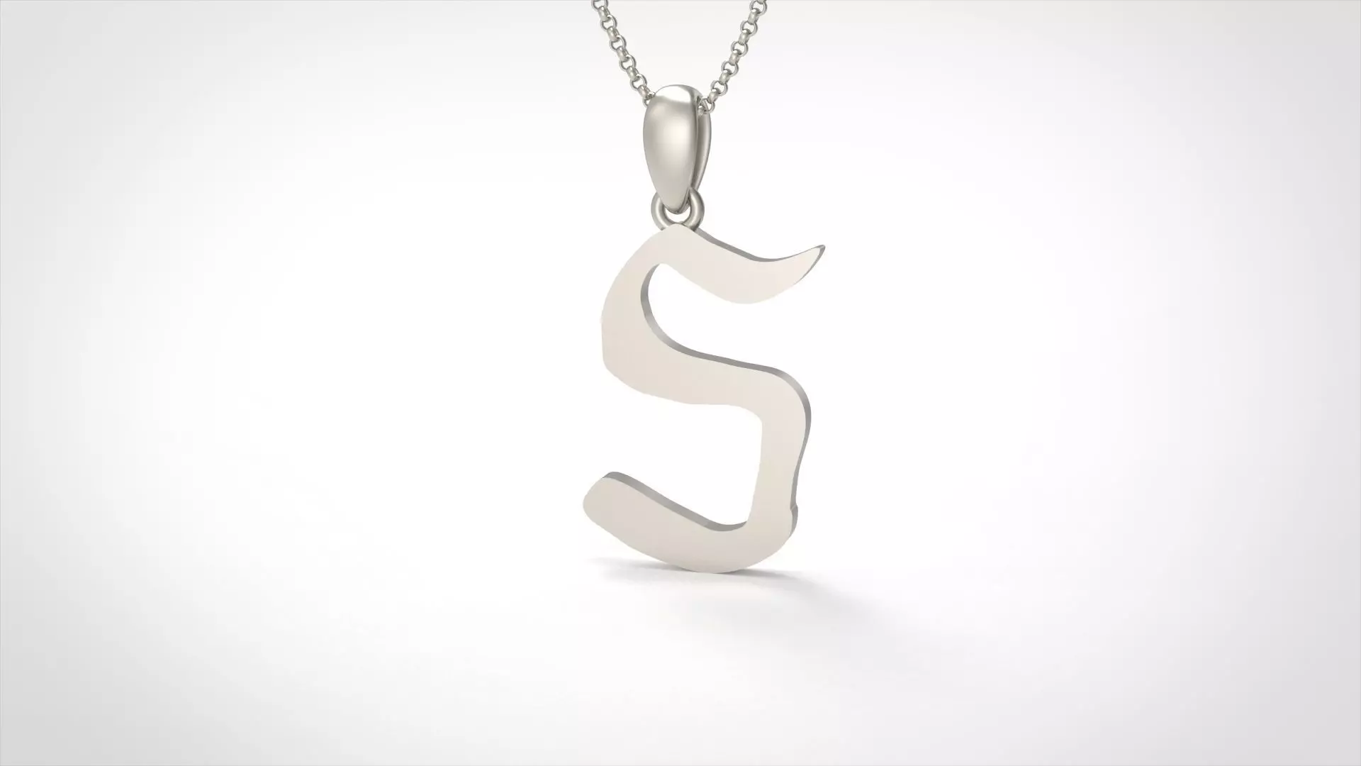Model 864 Initial S Letter Pendant 3D print model_0