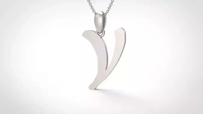 Model 867 Initial V Letter Pendant