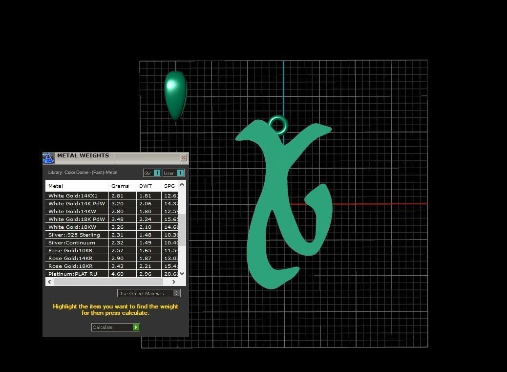 Model 871 Initial X Letter Pendant 3D print model_11