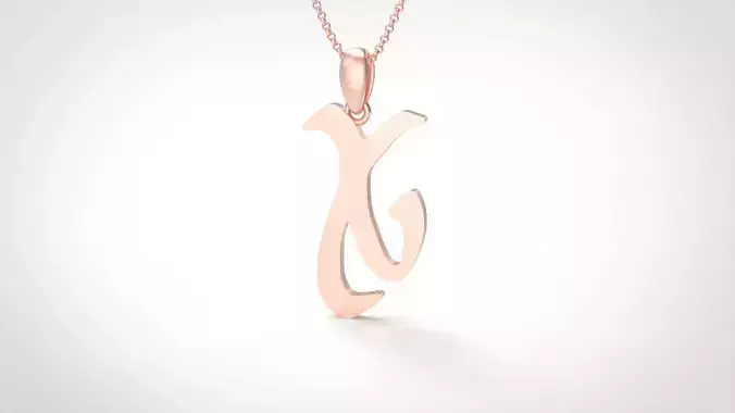 Model 871 Initial X Letter Pendant