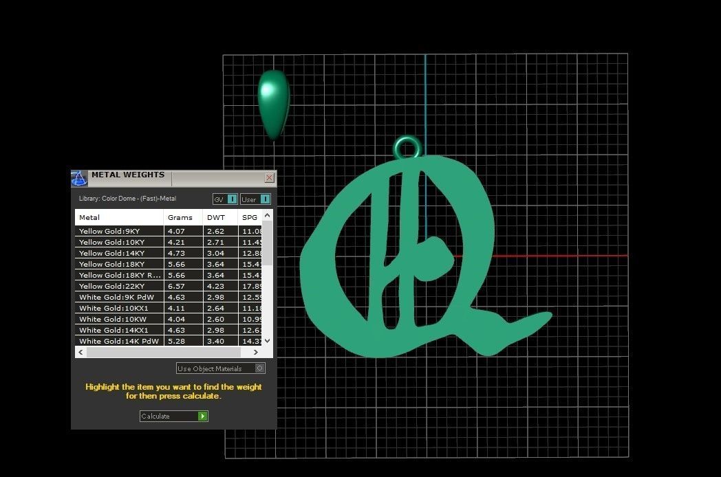 Model 872 Initial Q Letter Pendant 3D print model_10