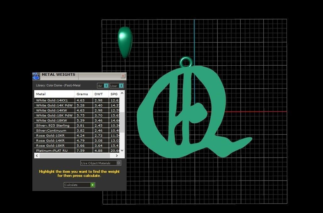 Model 872 Initial Q Letter Pendant 3D print model_11