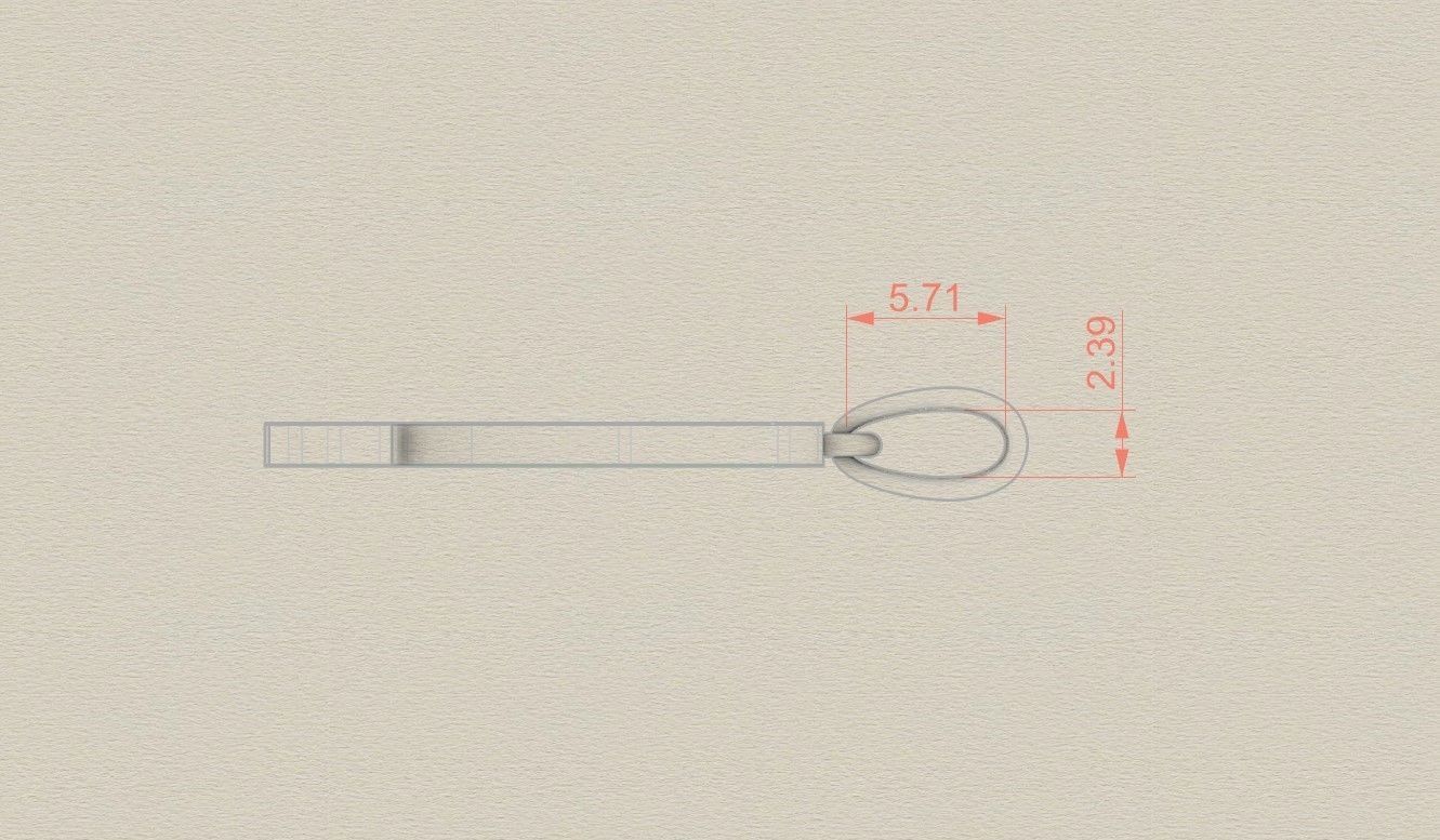 Model 872 Initial Q Letter Pendant 3D print model_7