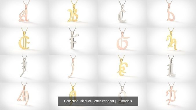 Collection Initial All Letter Pendant 