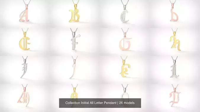 Collection Initial All Letter Pendant 