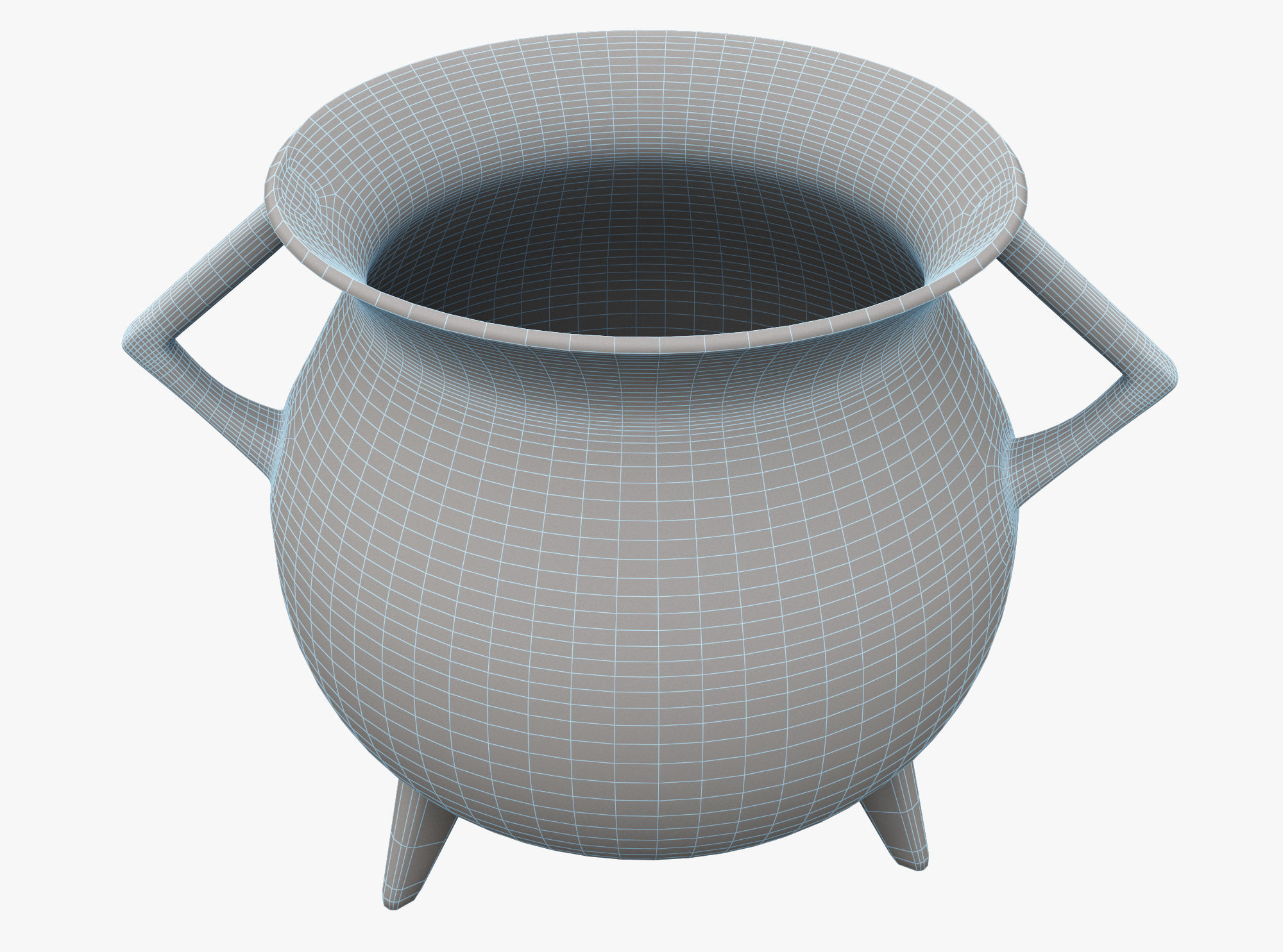 Witchs Cauldron Low-poly 3D model_3