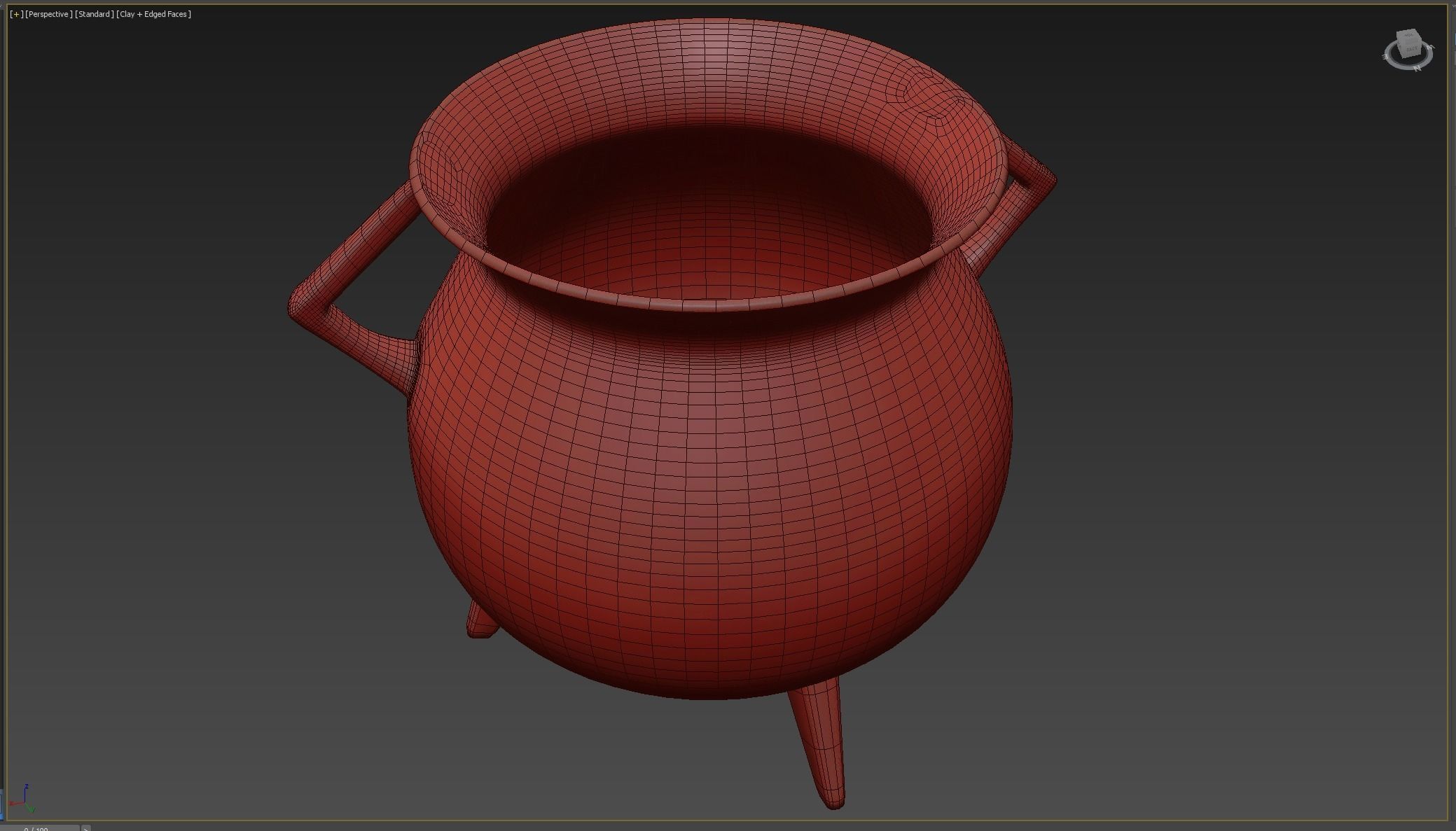 Witchs Cauldron Low-poly 3D model_6
