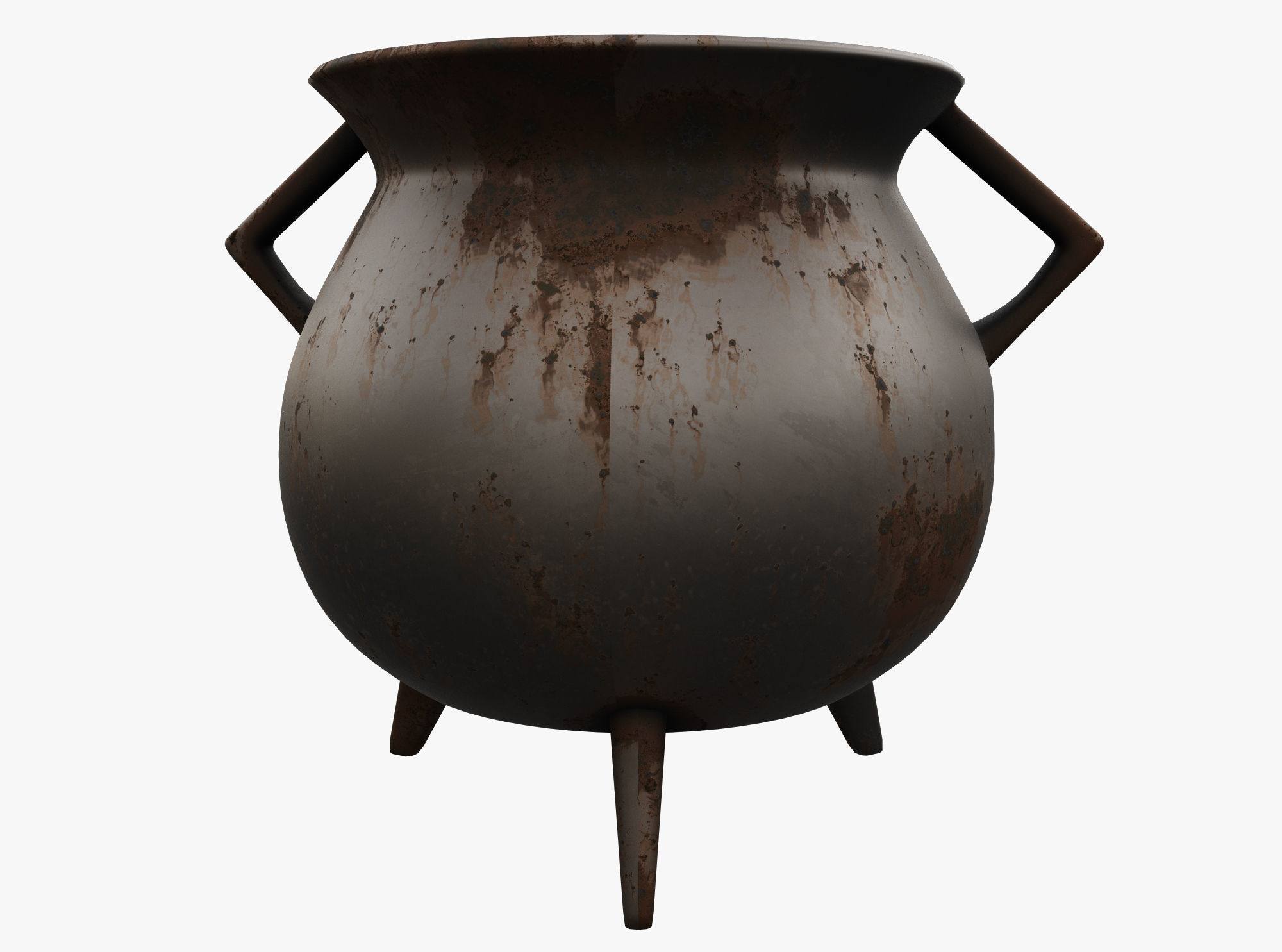 Witchs Cauldron Low-poly 3D model_2