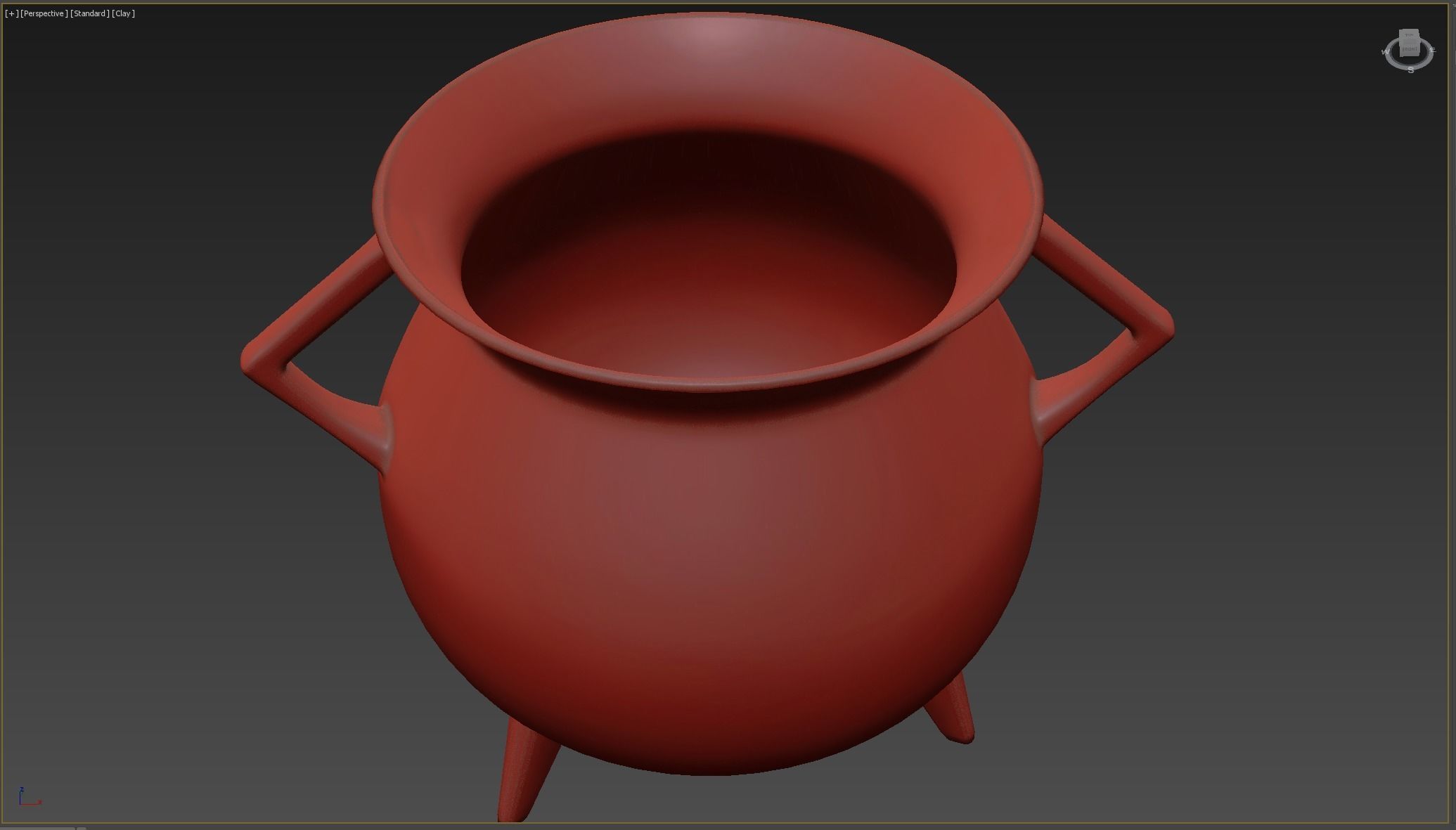 Witchs Cauldron Low-poly 3D model_7