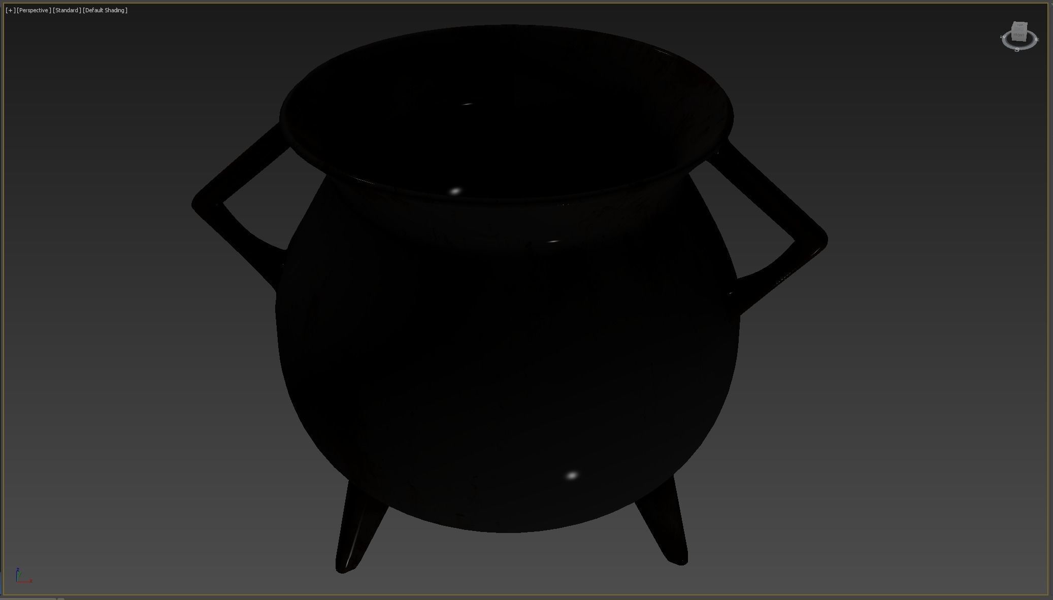 Witchs Cauldron Low-poly 3D model_8