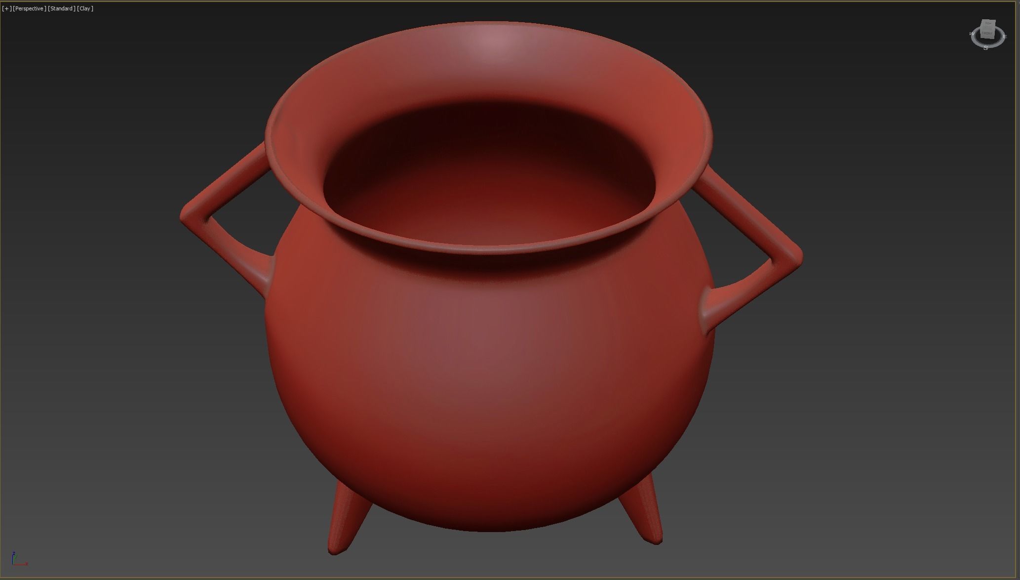 Witchs Cauldron Low-poly 3D model_5