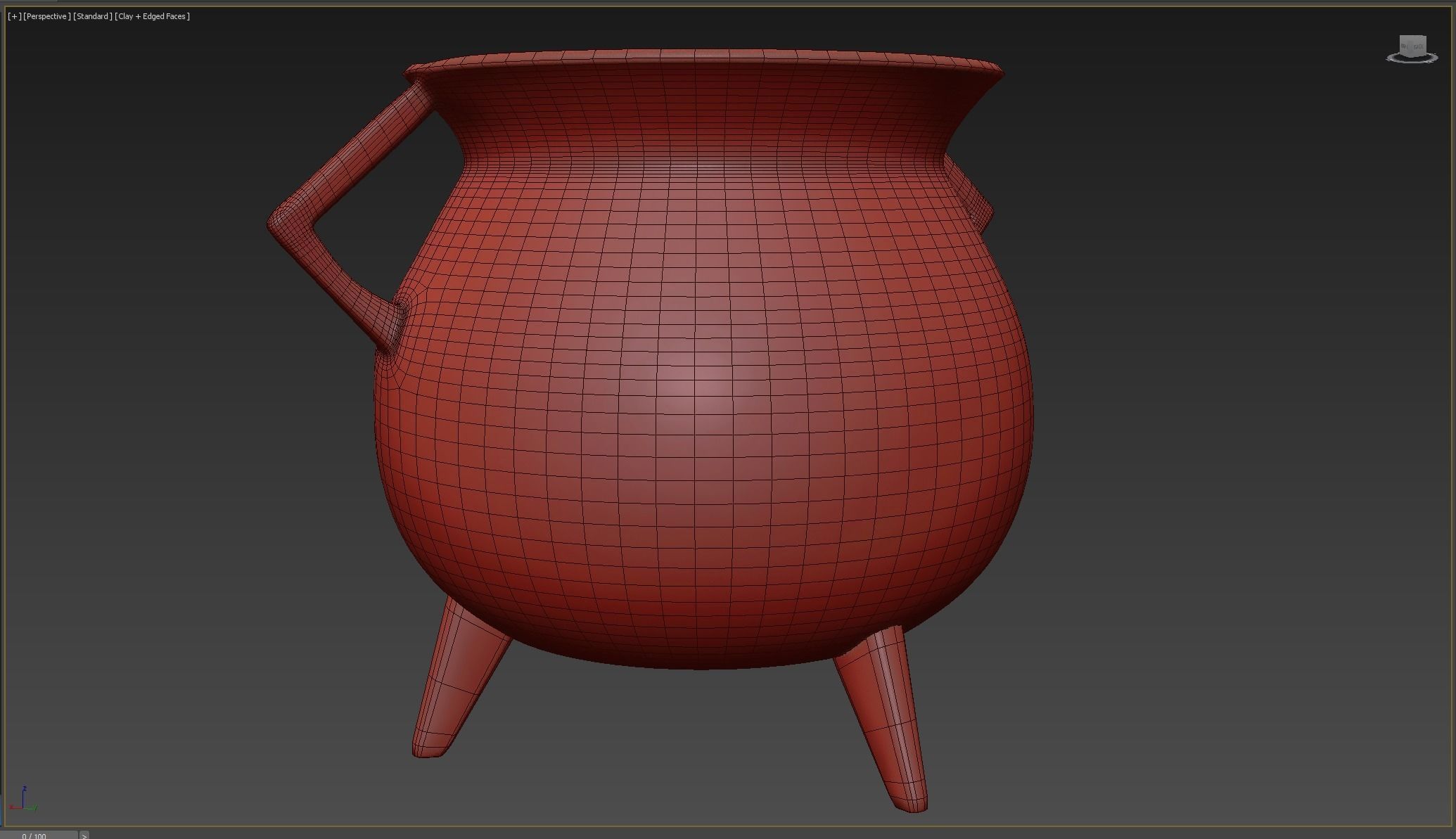 Witchs Cauldron Low-poly 3D model_4