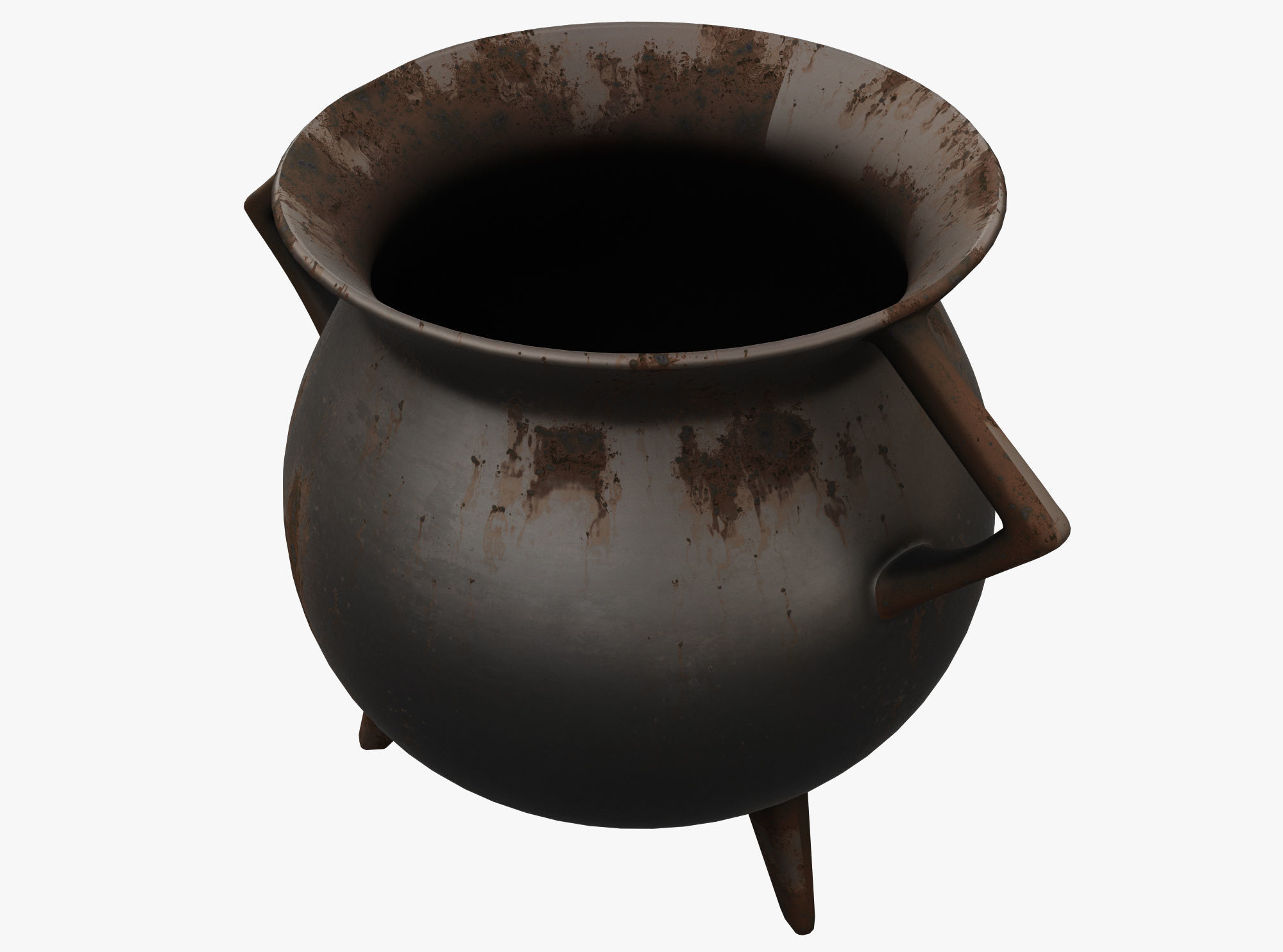 Witchs Cauldron Low-poly 3D model_1