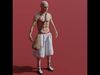 Fighter character Low-poly 3D model_1