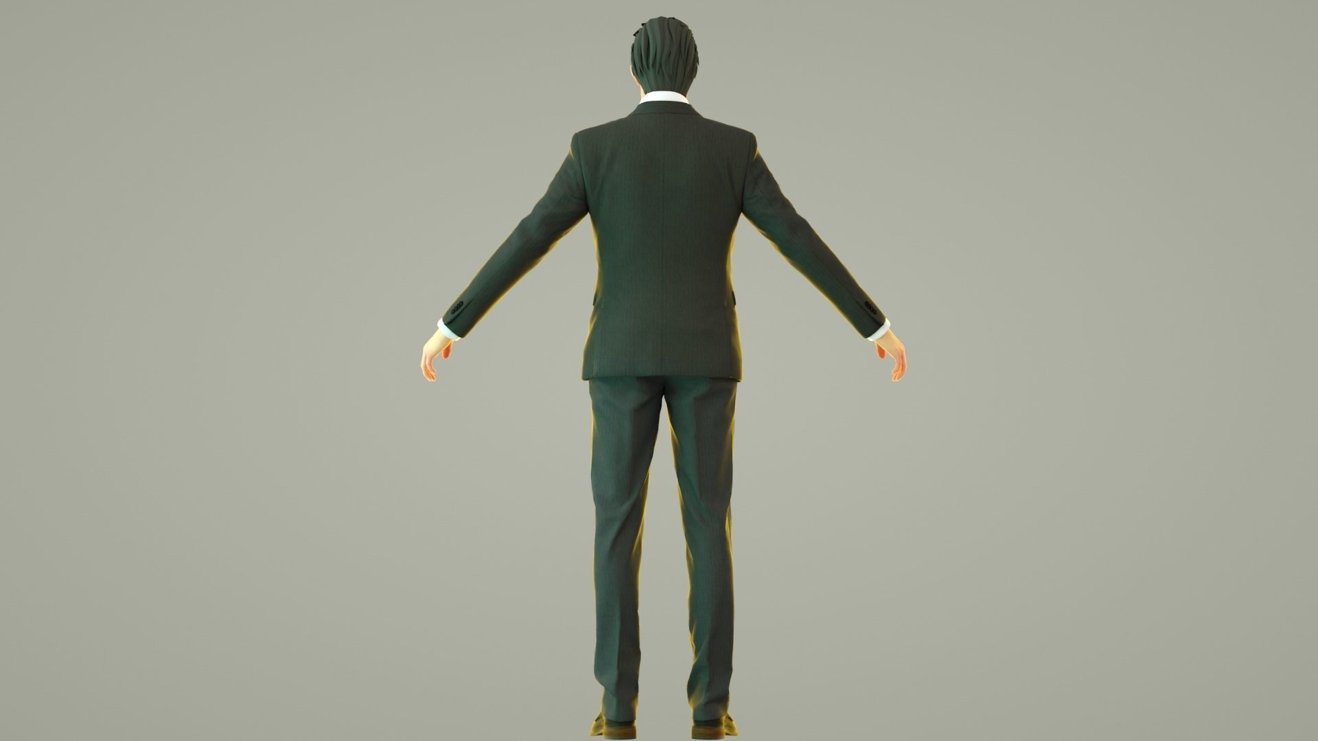 uncle in suit Low-poly 3D model_7
