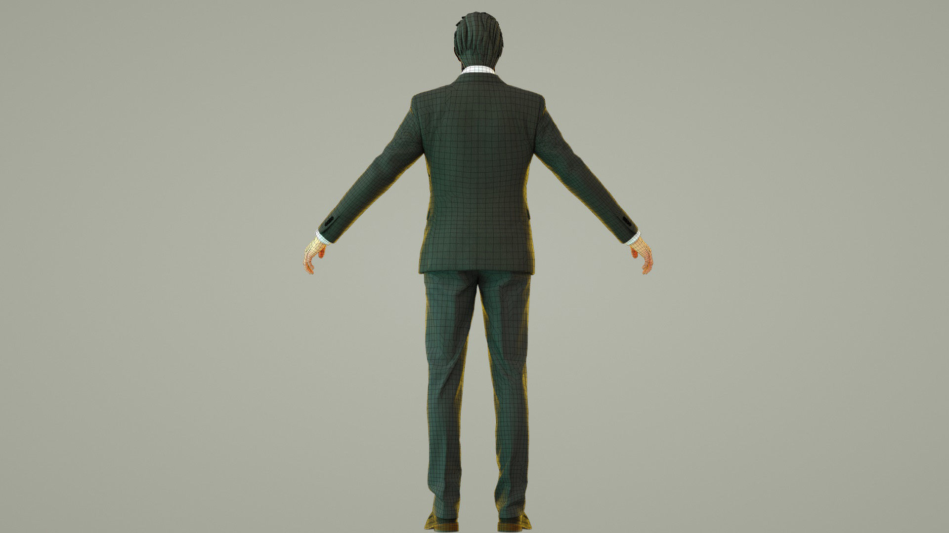 uncle in suit Low-poly 3D model_13