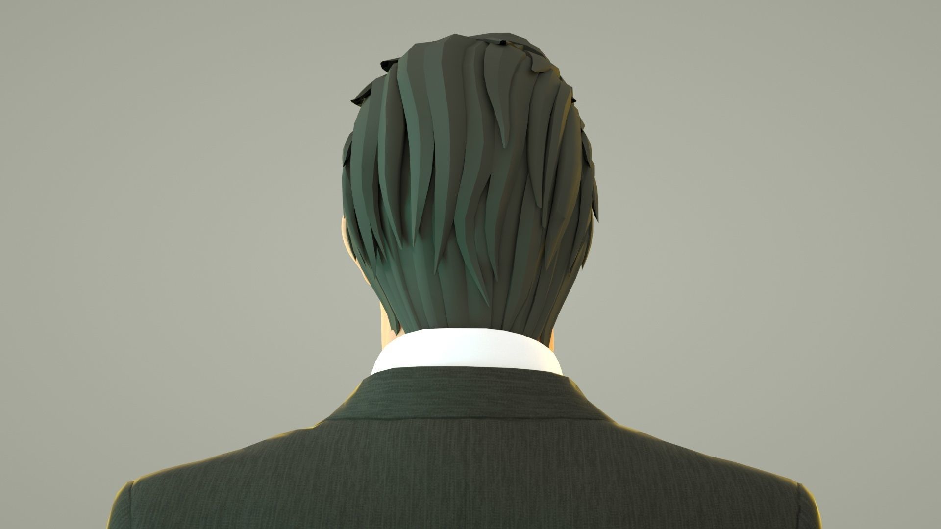 uncle in suit Low-poly 3D model_4